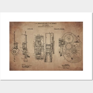 Vintage Gun Camera Patent Posters and Art